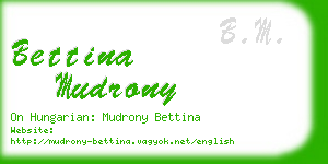 bettina mudrony business card